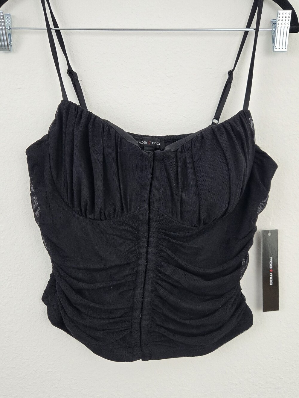 NWT Black Moa & Moa Corset Tank Top